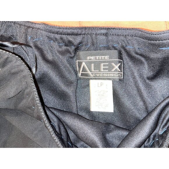 Alex Evenings Petite Black Tiered Chiffon Midi Skirt women's Size LP - Picture 4 of 9